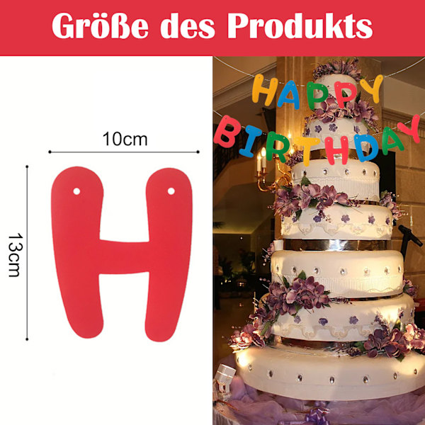 Färgglad grattis på födelsedagen banderoll, födelsedag dekoration, filt födelsedag girlang för hängande hängande dekoration, grattis på födelsedagen girlang banderoll för vuxna,