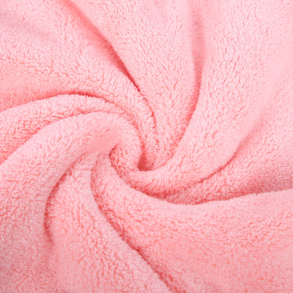 Badlakan Wrap Coral Fleece Spa Kvinnor Justerbar Dusch Wrap med Hatt för Hemma SkönhetssalongRosa