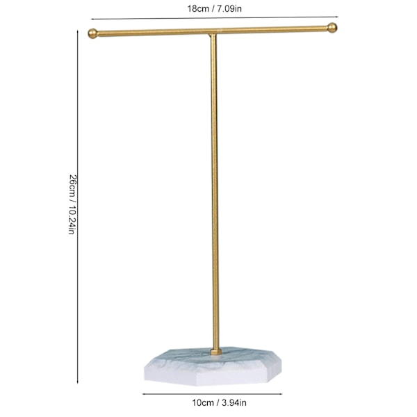 Smyckesställ i metall Elegant Örhänge Halsband Organizer för Sovrum Toalettbord