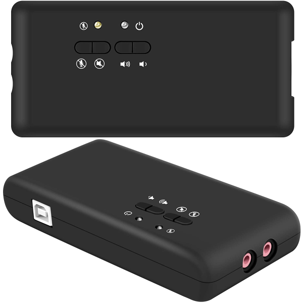 USB 7.1 externt ljudkort (8 kanaler)-7.1 kanals USB högtalare-dynamiskt 3D-surroundljud upp till 8 högtalare analog och digital ljudutrustning