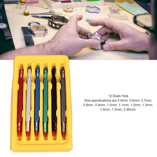 6-delars Set Urmakare Armbandsur Reparationsverktyg Metall Klockvisare Pressare Monteringsset
