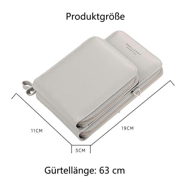 Mobiltelefonväska för hängning, plånbok, RFID-skydd, mobiltelefonplånbok, axelväska, litet pekskärmsmobiltelefonfodral med plånbok, crossbody