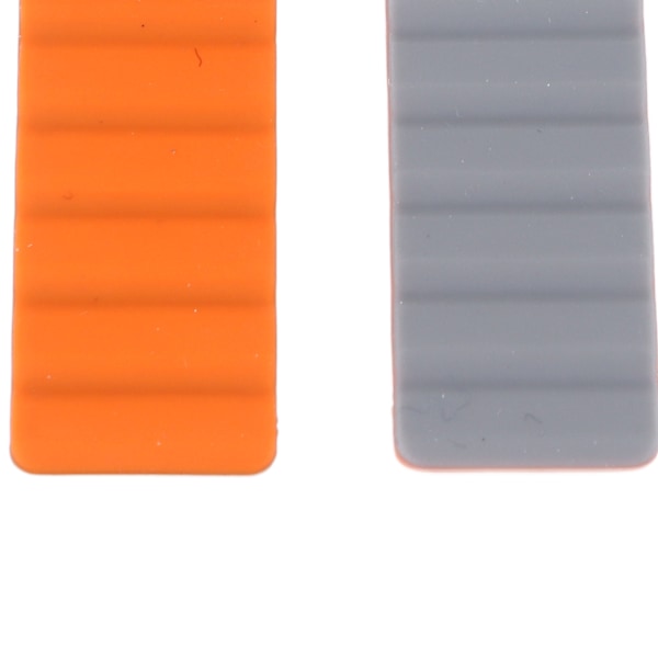 2 st Magnetiska Ersättningsarmband Silikon Magnetlås Klockarmband för Mi Band 8 Pro Grå Orange