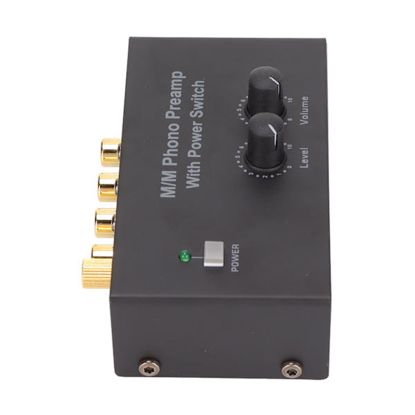 PP500P Phono Preamp Professionell Ljudlös Drift Skivspelare Preamplifier med DC 12V Adapter  100‑240V