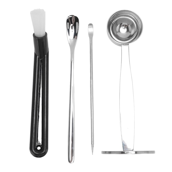 Kaffetamper Sked Rörsked Kaffe Art Penna Dubbelhuvud Kaffe Tamper Skopa Kit med Rengöringsborste