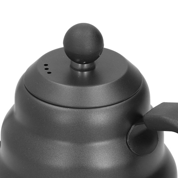 PTFE Rostfritt Stål Tekanna Kaffe Vattenkokare Svanhals Pip Häll Över Kaffetillverkare Droppkokare Svart 1L