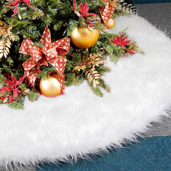 Christmas Tree Skirt, White Christmas Tree Base Covers för