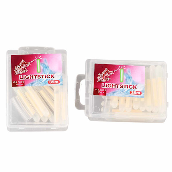30 st Fiske Glow Sticks Plast Spö Topp Fluorescerande Ljusstavar för Mörker Nattfiske