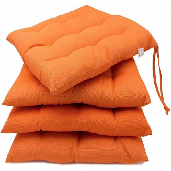 Utomhussittdyna, stolsdyna 40 x 40cm, tjockare och mjukare, orange