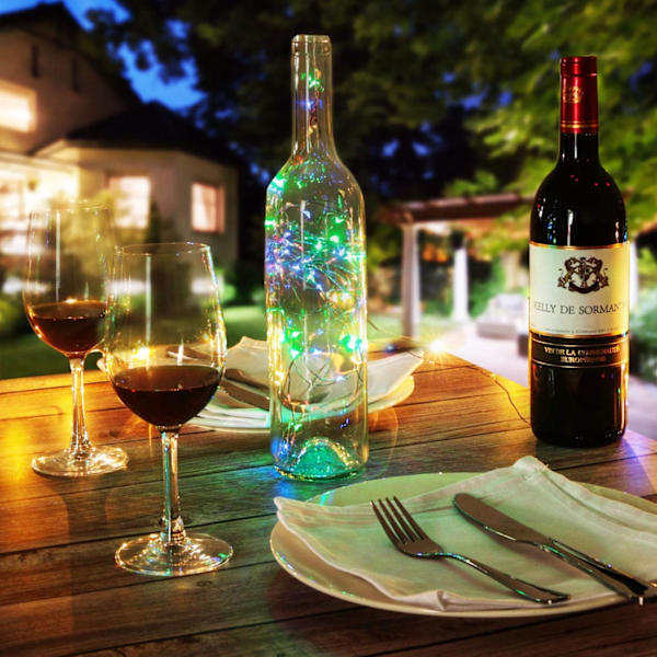 Ljusslinga [Set om 4], Mini batteridriven LED-slinga 5m 50 LED inomhus- och utomhusdekorationsljus för sovrum jul bröllopsfest hem