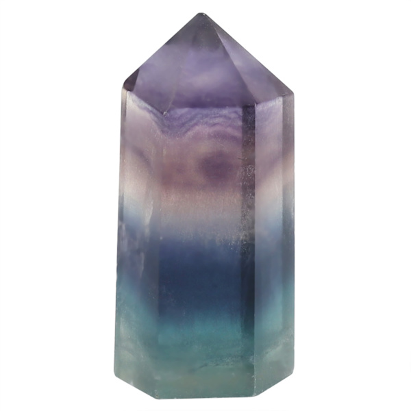 Naturlig fluorit kvarts kristall hexagonal stav för dekoration prydnad (35-40mm)
