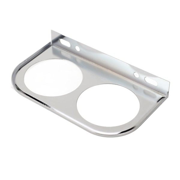2 Håls Mätarpanel 2‑1/16 Tum 52MM Universal Metall Bilmätare Fäste Instrumentpanel Silver