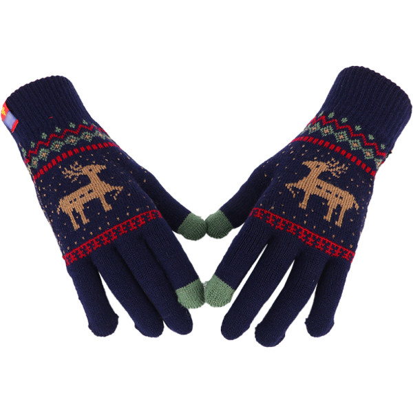 Julhandskar Vinterstickad varm handske för kvinnor och flickor