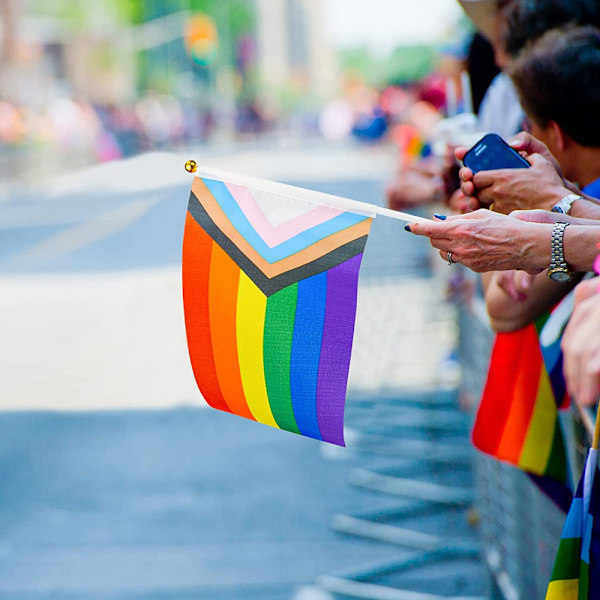 Dekorativa Pride-partyflaggor, återanvändbara Pride-flaggor för parader, fester, bordsdekorationer, 50-pack, hög synlighet