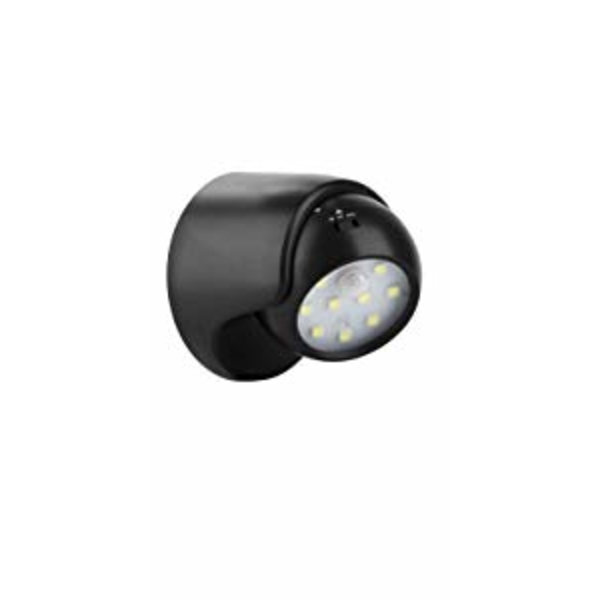 Utomhusvägglampa med rörelsesensor | 1000 lumen LED-utomhusbelysning | Trådlös batteridriven belysning | 360 graders rotation och lutning