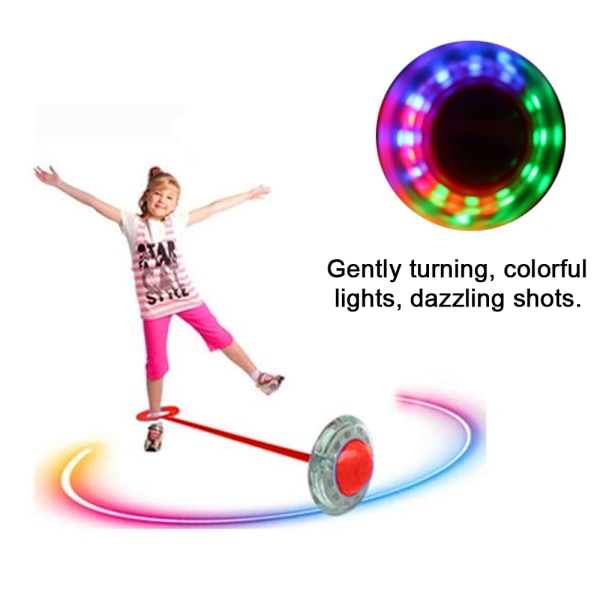 Creative Foldable Blinkande Swing Jump Ball Toy Sport och