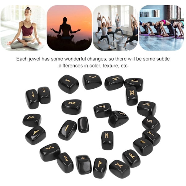 Runstenar Gamla Runor Fint Hantverk Snyggt Utseende Obsidian Material Runor Set