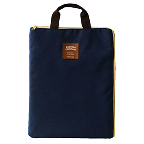 Dragkedja Multifunktionell Väska Handväska Väska för Notebook Laptop (Djupblå)