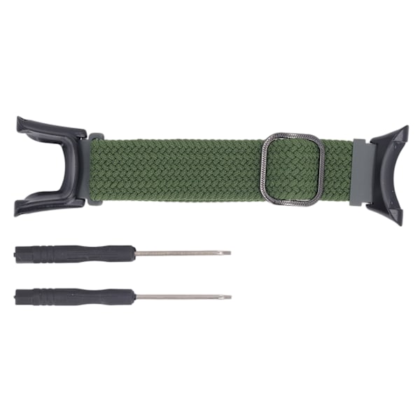 Nylonvävd Klockarmband Justerbart Tvättbart Andningsbart Lättviktigt Nylonflätat Klockarmbandsbyte för Suunto Ambit OD Grön