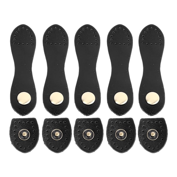 5 set läderknäppspännen mjuka slitstarka DIY sömnad läderflikstängning för handväskor axelväskor plånböcker svart antik mässing tillbehör
