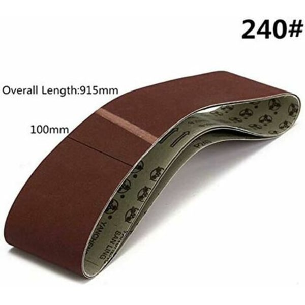 3 st 915x100mm 240 Slipband Slipband Slipverktyg