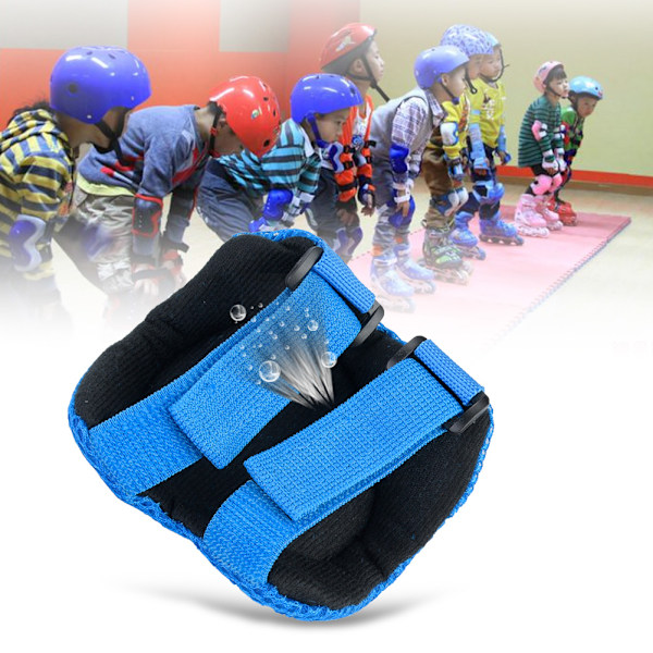 6 st Barn Skyddsutrustning Skydd Skateboard Handled Armbåge Knäskydd Set (Blå)