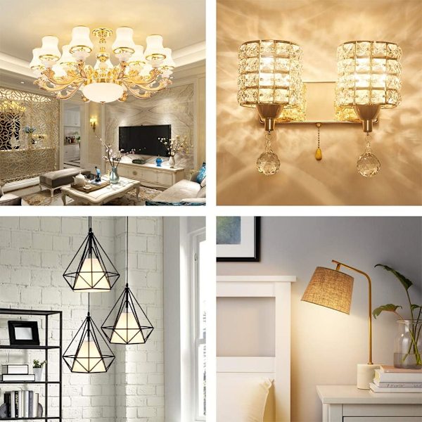 E14 LED-lampor, 7W (motsvarande 70W), kallvitt (6000K), AC220-240V, flimmerfri, ej dimbar, 700 lumen, CRI>80, 4-pack - (kallvitt, 7W)