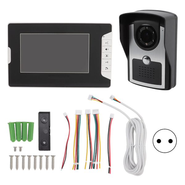 Smart Dörrklocka 16 Ringar Infraröd HD Trådlös Video Intercom Dörrklocka Kamera för Hem 100V‑240V EU-kontakt