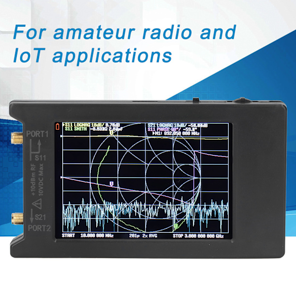 50kHz‑6.3GHz 4-tums Display Vektor-nätverksanalysator Bärbar HF VHF UHF Antennanalysator