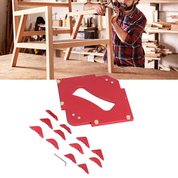 Routerbordshörnsmallar i aluminiumlegering, radie mallar kit för snickare T10‑T40 R5‑R40