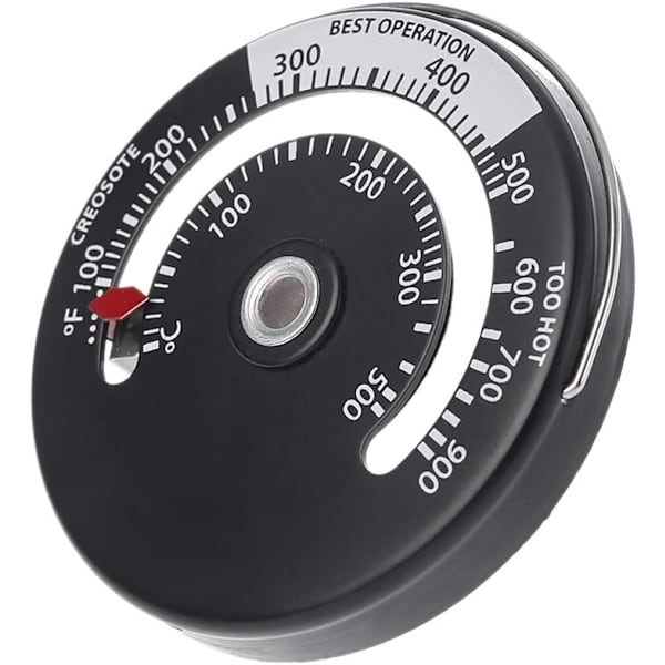 Magnetisk spisröksrörstermometer Vedspisrörsrör Multibränsle Vedspis (Termometer)