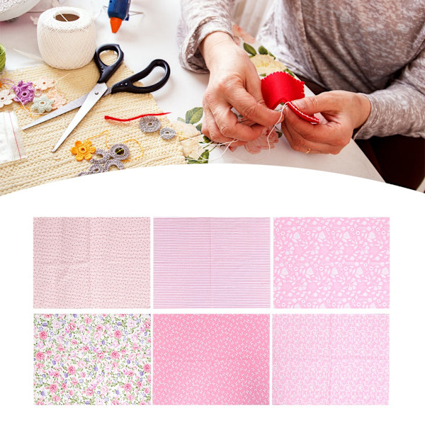 DIY Hantverk Patchwork Tyg, Miljövänliga Tryck Mjuk Bekväm 100 Procent Bomull Sömnadstygbuntar för Konst och Hantverk, Förklippta Quiltrutor
