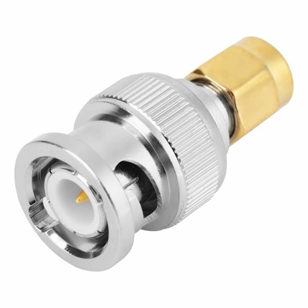 2 st BNC hane till SMA hane RF koaxialkontakt adapter testkonverterare Fint till kopparmaterial