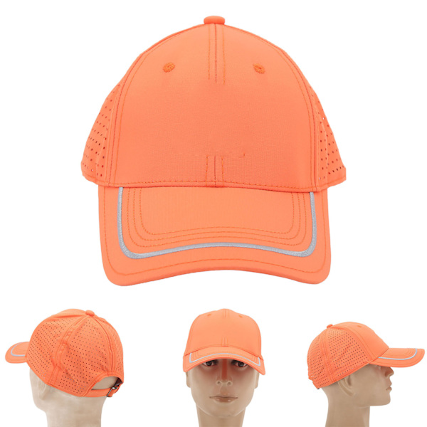 Golfnät keps full bomull andningsbar solskydd justerbar svettabsorberande foderhatt för utomhusaktiviteter orange