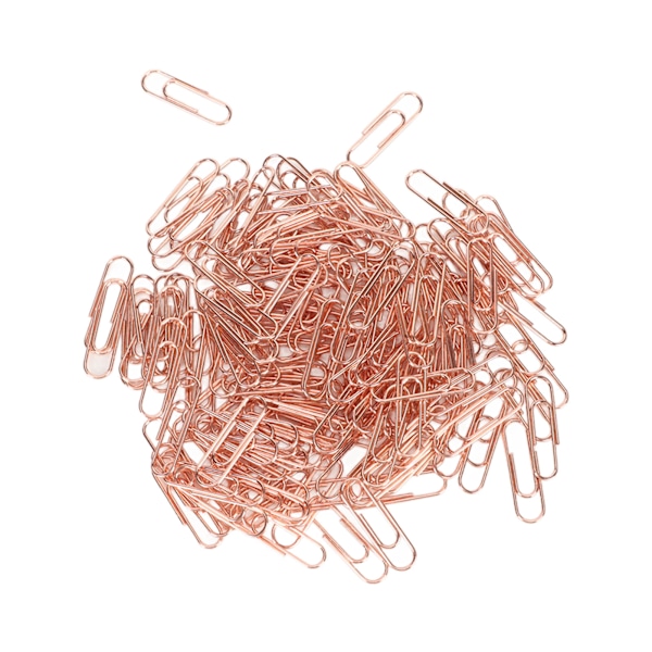 1,1 tum 100 st papperklämmor Rostskydd Ökad halkskydd Bärbara metalliska papperklämmor för kontor Daglig användning Roséguld