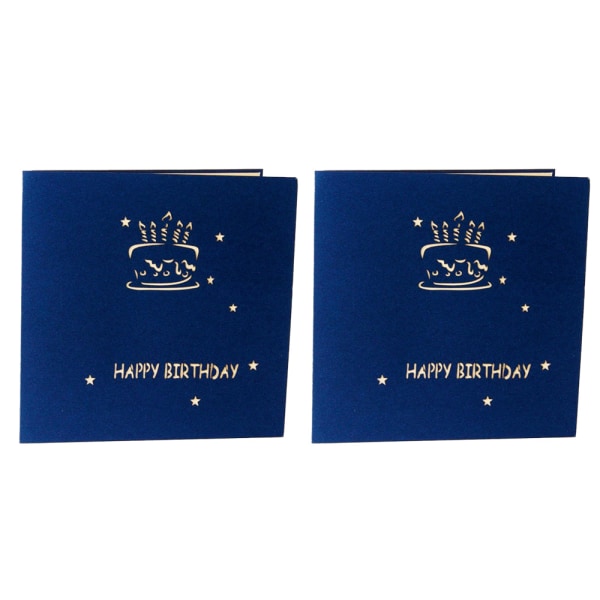Grattis på födelsedagen Pop Up-kort, Cake Popup-papperskort, 3D Pop Up