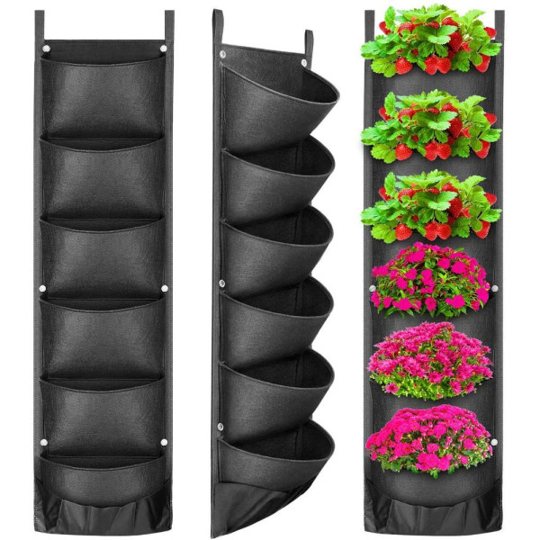 Hängande växtpåse 2-pack vertikal växtpåse inomhus utomhus