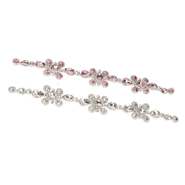 2PCS Rhinestone Trim Chain Crystal Glass Diamond Fringe Trim Chain Crafts Dekoration För Bröllopsfest