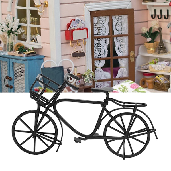 Dockhus Metallcykel Fashionable Simulation 1:12 Dockhus Miniatyr Metallcykel Dekoration