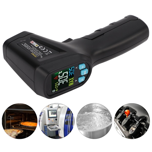 IR03B Industriell Infraröd Termometer med LCD-Skärm Bärbar Halksäker Elektronisk Temperaturmätare