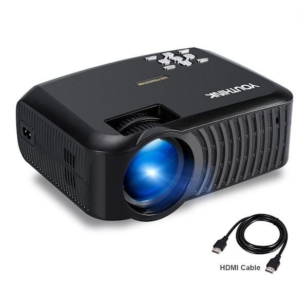 Bärbar LCD-projektor Multimedia Hemmabio Stöd 1080P HDMI USB TF-kort AV