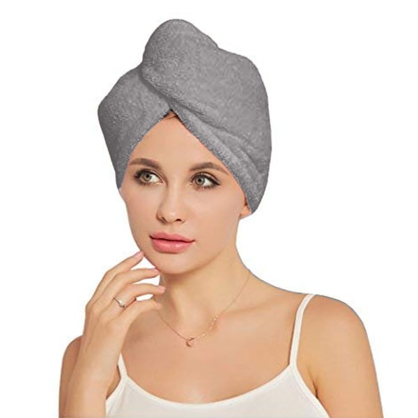 3-pack kvinnors mjuka duschhårhandduk Twist hår Turbaninpackning