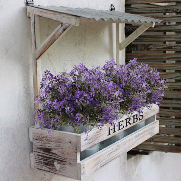 4 st konstgjorda buskar blommor utomhus konstgjorda blommor korta