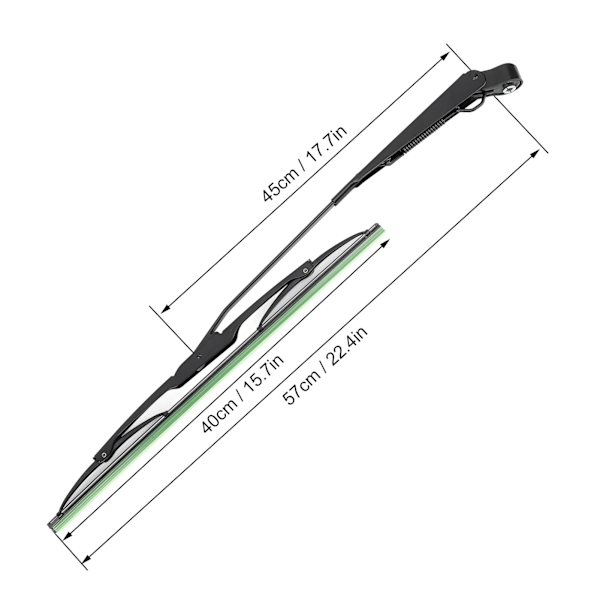 Vindrutetorkarmotorsats 7731000001 Lång Axel 12v Universal Torkarmotor med Arm och Blad för Fiskebåt ATV UTV