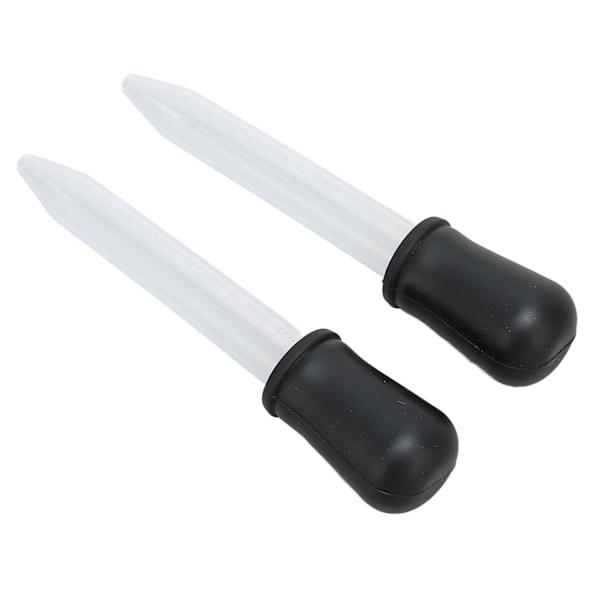 2 st Droppipetter i flytande form med 5 ml kapacitet Säker Pålitlig Lättvikt Kompakt Bärbar Pipetter för Vetenskapliga ExperimentSvart