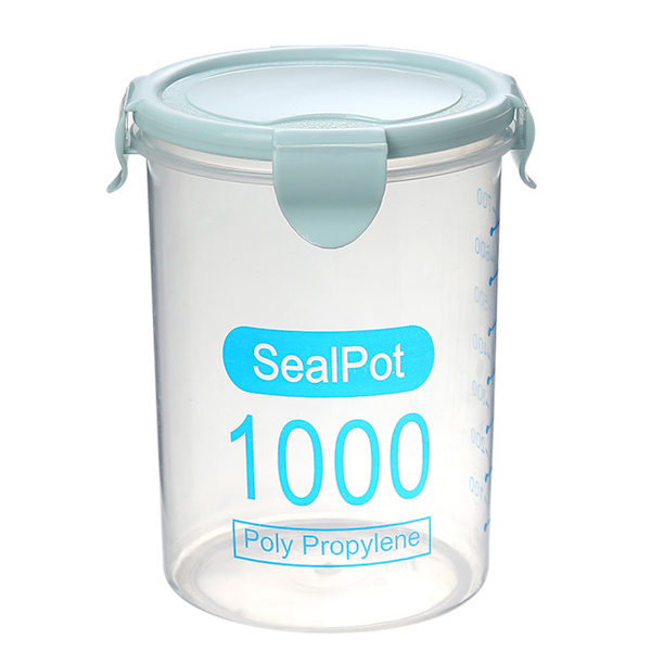 Preservation Masterpiece, Klar 1000ml Lufttäta Matförvaringsbehållare, BPA-fri Plastmatbehållare, Stapelbar Design För Köksförråd