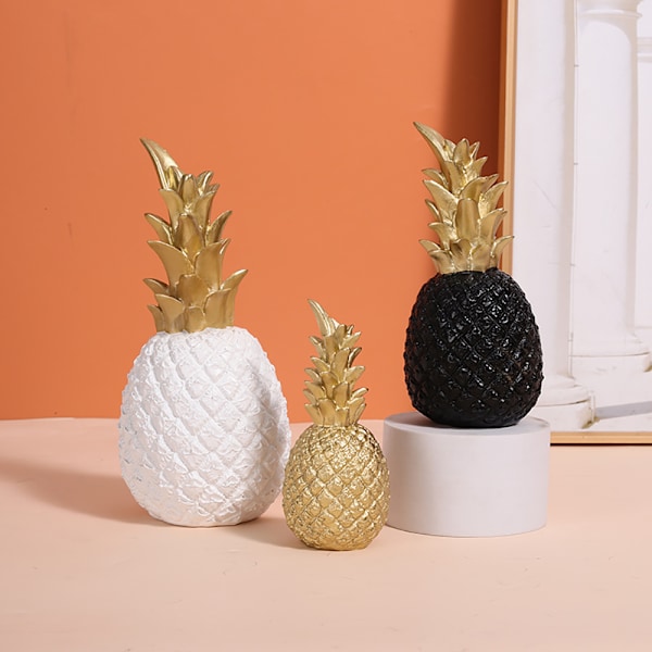 Dekorativ ananas guld, hartsananas modell prydnad, modern hantverksdekoration, vardagsrum, vinskåp, sovrum, rumsdekorationer, kontor
