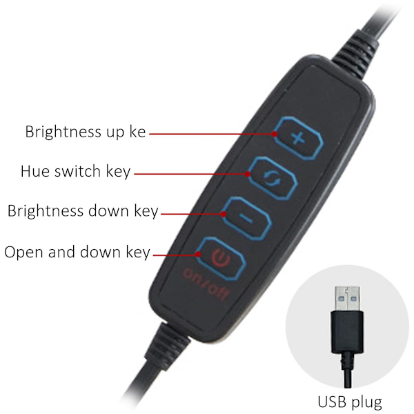 USB-ringljus för videokonferenser, zoom-samtal, fjärrarbete, video/livestreaming, olika storlekar, värde 10 tum