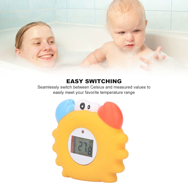 Babybadtermometer Multifunktionell Rolig Cartoon Djur Hög Noggrannhet 10℃‑50°C Baby Shower Termometer