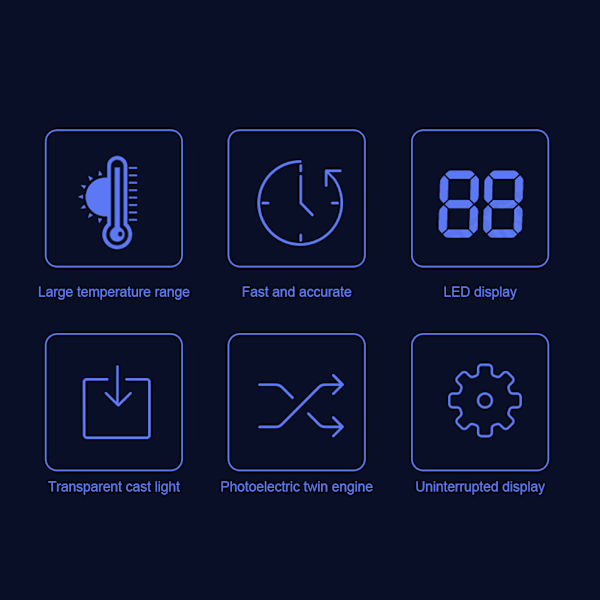 Soldigital display LED temperaturmätare fiskakvariumtermometer